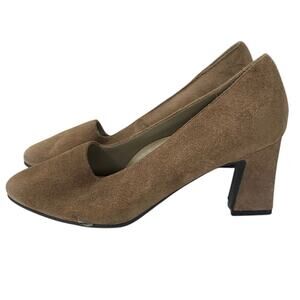 Fashion Bug Samba VI Brown Suede Women's Pumps Size 7 W Vintage 90’s